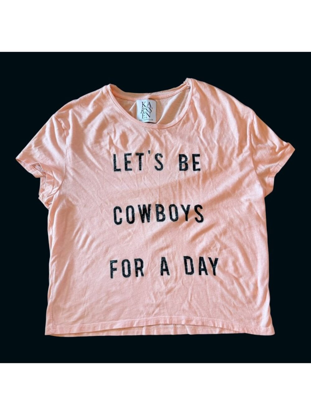 Zoe Karssen Let's Be Cowboys For A Day Rodeo Chic Tee M